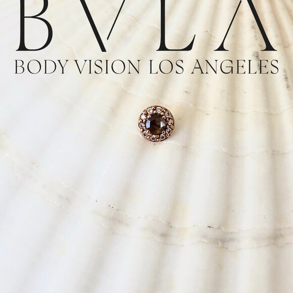 BVLA Altura - Threaded 5.5mm End in Solid 14k Rose Gold Zawadi Sapphire Diamonds - Picture 6 of 9